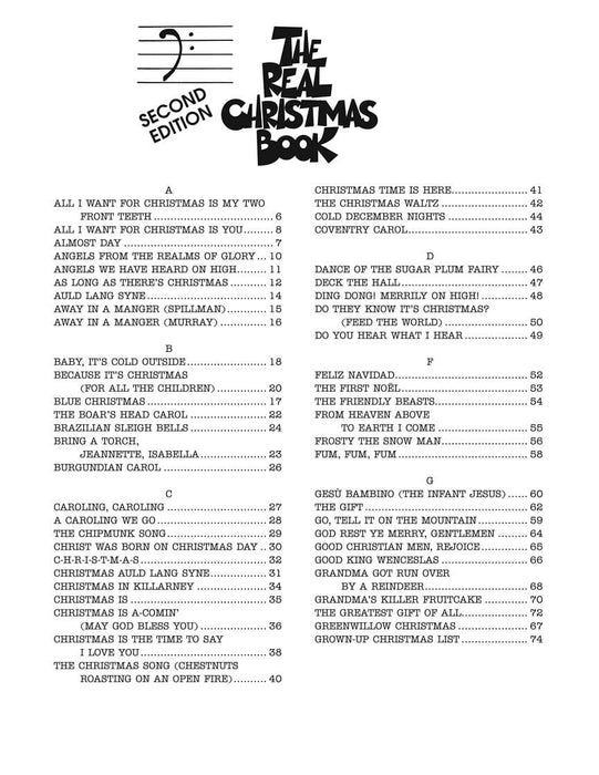 The Real Christmas Book - 2nd Edition Bass Clef Edition | 小雅音樂 Hsiaoya Music