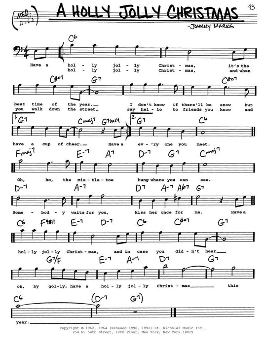 The Real Christmas Book - 2nd Edition Bass Clef Edition | 小雅音樂 Hsiaoya Music