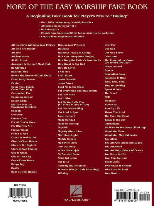 More of the Easy Worship Fake Book Over 100 Songs in the Key of C 費克 | 小雅音樂 Hsiaoya Music