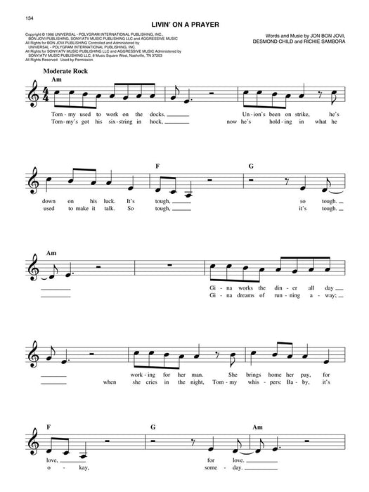 The Easy Classic Rock Fake Book Melody, Lyrics & Simplified Chords in the Key of C 費克 旋律 | 小雅音樂 Hsiaoya Music