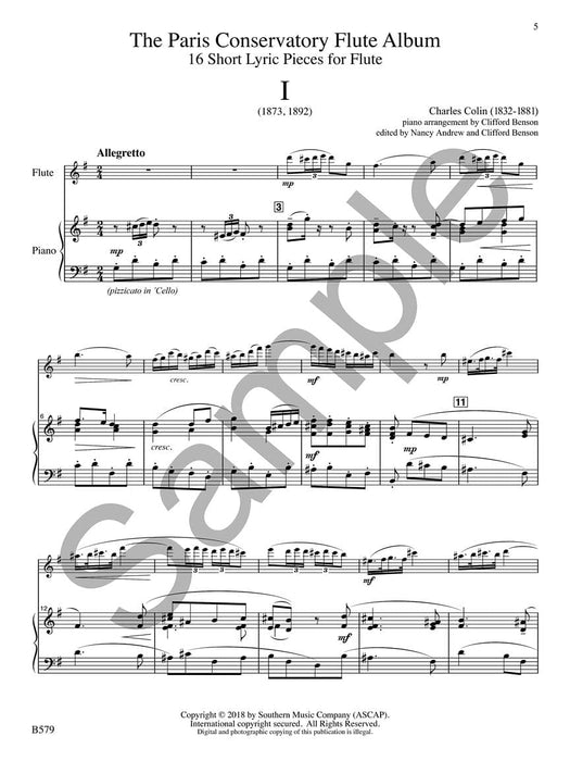 Paris Conservatory Flute Album: 16 Short Lyric Pieces for Flute and Piano for Flute and Piano 抒情的小品 長笛(含鋼琴伴奏) | 小雅音樂 Hsiaoya Music