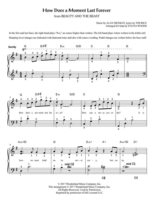 How Does a Moment Last Forever (from Beauty and the Beast) Arranged for Harp 豎琴 | 小雅音樂 Hsiaoya Music
