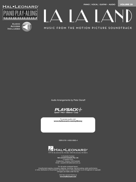 La La Land Piano Play-Along Volume 20 鋼琴 | 小雅音樂 Hsiaoya Music