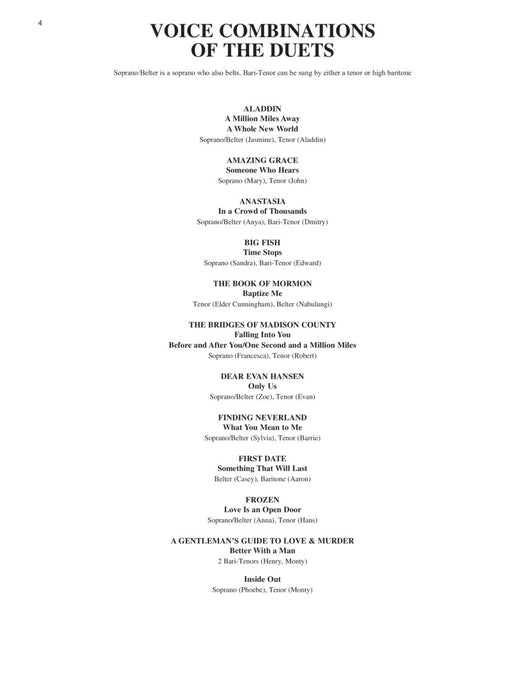 The Singer's Musical Theatre Anthology: Duets, Volume 4 - Book/Online Audio Book/Online Audio 二重奏 | 小雅音樂 Hsiaoya Music