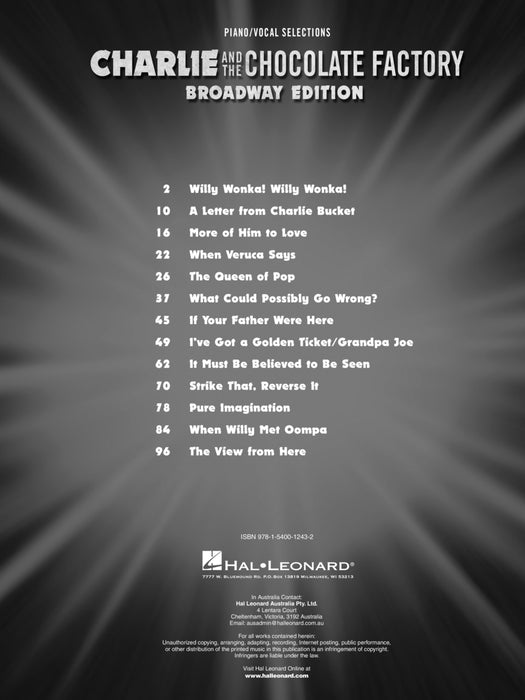 Charlie and the Chocolate Factory: The New Musical Piano/Vocal Selections 鋼琴 | 小雅音樂 Hsiaoya Music