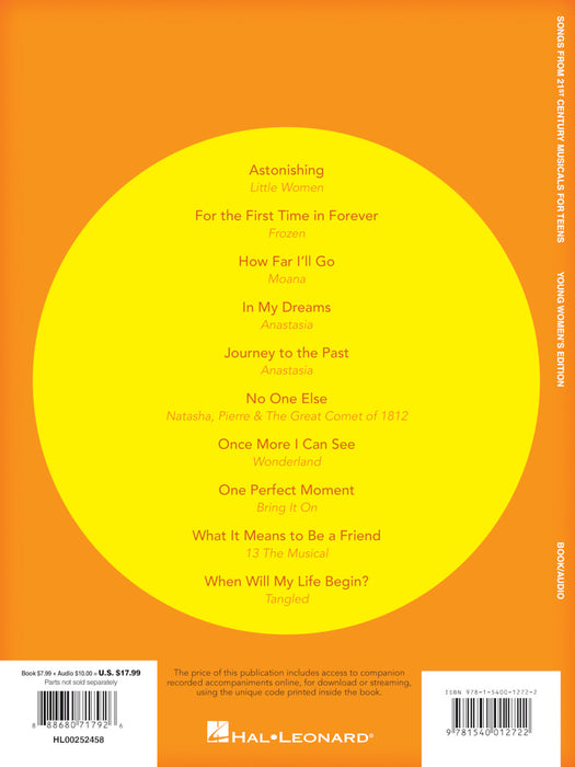 Songs from 21st Century Musicals for Teens: Young Women's Edition Book with Recorded Accompaniments Online 伴奏 | 小雅音樂 Hsiaoya Music