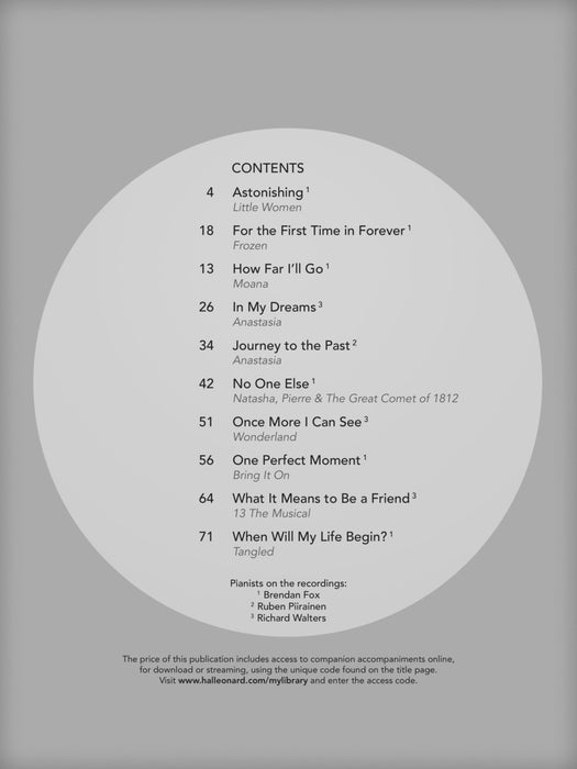 Songs from 21st Century Musicals for Teens: Young Women's Edition Book with Recorded Accompaniments Online 伴奏 | 小雅音樂 Hsiaoya Music
