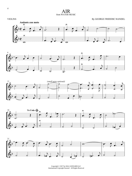 Classical Themes for Two Violins Easy Instrumental Duets 古典 小提琴 二重奏 | 小雅音樂 Hsiaoya Music