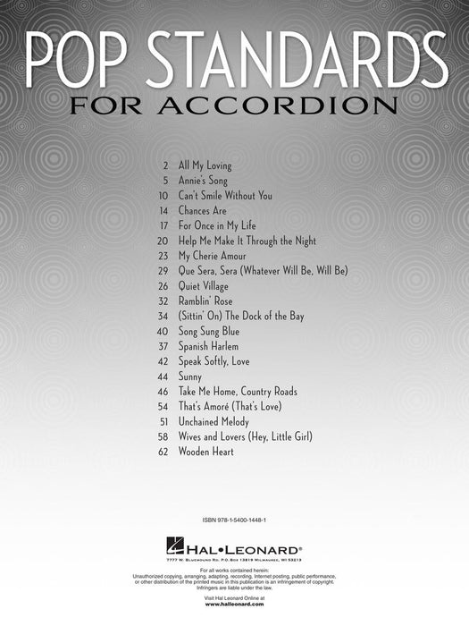 Pop Standards for Accordion Arrangements of 20 Classic Songs | 小雅音樂 Hsiaoya Music