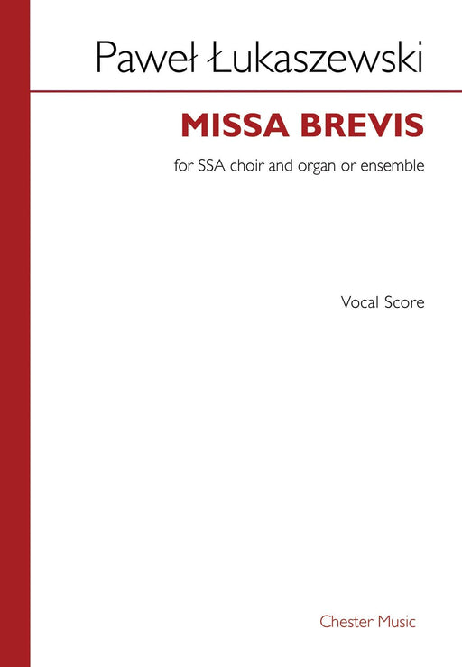 Missa Brevis Vocal Score SSA, Organ Vocal Score SSA, Organ 路卡斯澤夫斯基 聲樂總譜 聲樂總譜管風琴 | 小雅音樂 Hsiaoya Music