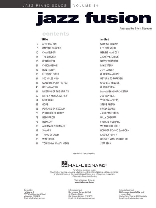 Jazz Fusion Jazz Piano Solos Series Volume 54 融合爵士 鋼琴 獨奏 | 小雅音樂 Hsiaoya Music