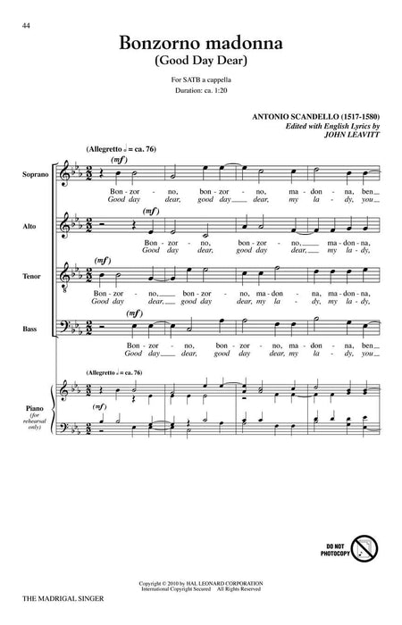 The Madrigal Singer 牧歌 | 小雅音樂 Hsiaoya Music