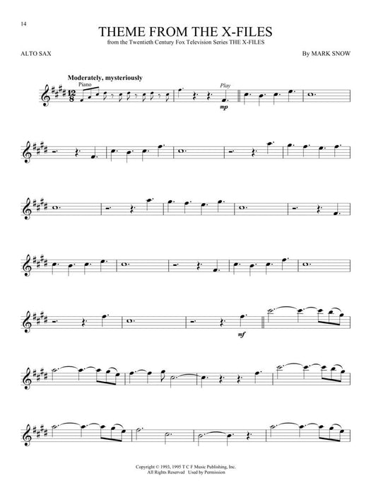 Movie and TV Music for Alto Sax Instrumental Play-Along® Series 中音薩氏管 | 小雅音樂 Hsiaoya Music