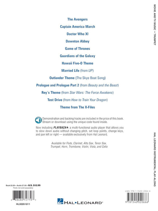 Movie and TV Music for Trumpet Instrumental Play-Along® Series 小號 | 小雅音樂 Hsiaoya Music