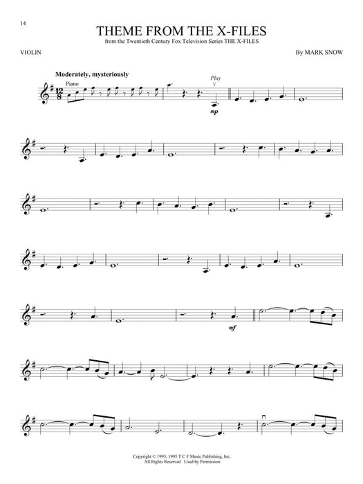 Movie and TV Music for Violin Instrumental Play-Along® Series 小提琴 | 小雅音樂 Hsiaoya Music