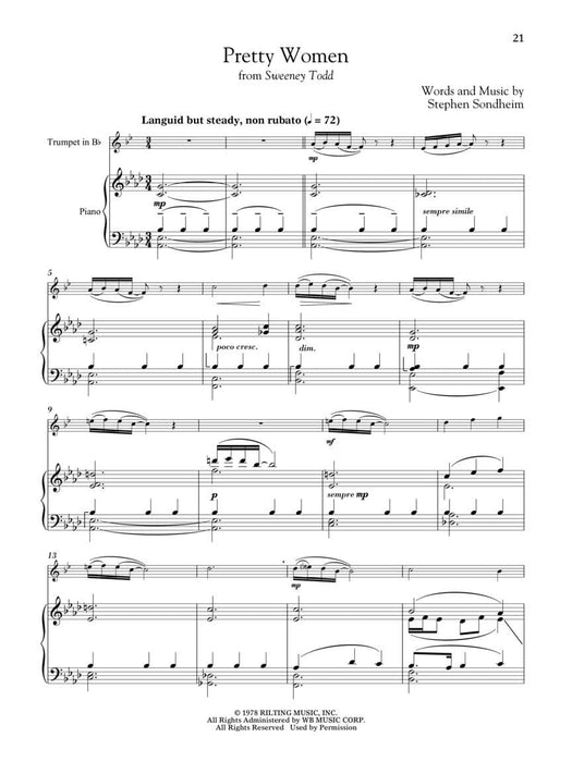 Broadway Songs for Classical Players - Trumpet and Piano With online audio of piano accompaniments 百老匯 古典 小號 鋼琴 伴奏 | 小雅音樂 Hsiaoya Music