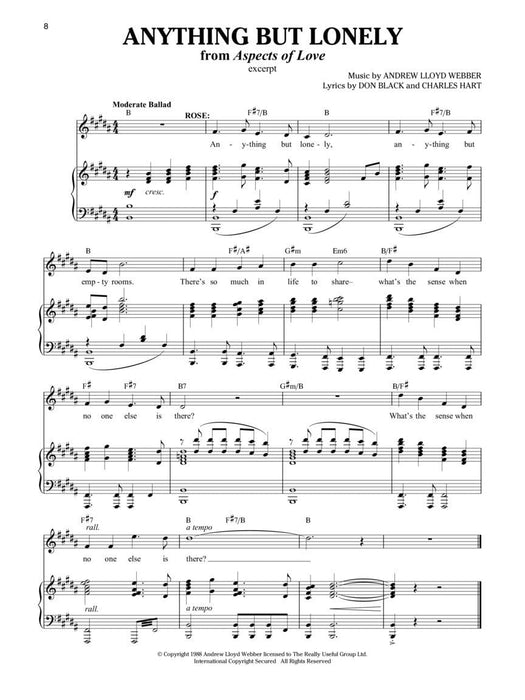 Andrew Lloyd Webber Theatre Songs - Women's Edition 12 Songs in Full, Authentic Editions, Plus 16-Bar Audition Versions | 小雅音樂 Hsiaoya Music