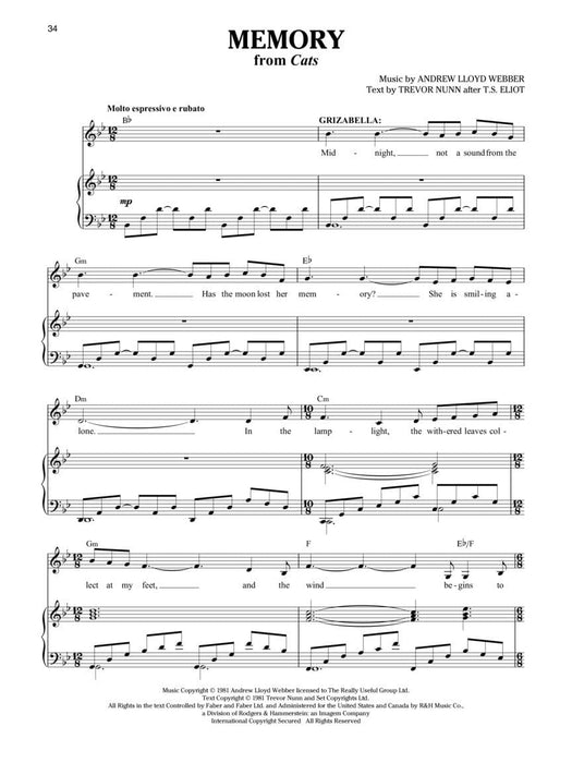 Andrew Lloyd Webber Theatre Songs - Women's Edition 12 Songs in Full, Authentic Editions, Plus 16-Bar Audition Versions | 小雅音樂 Hsiaoya Music