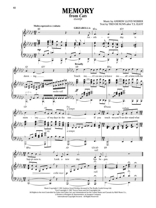 Andrew Lloyd Webber Theatre Songs - Women's Edition 12 Songs in Full, Authentic Editions, Plus 16-Bar Audition Versions | 小雅音樂 Hsiaoya Music