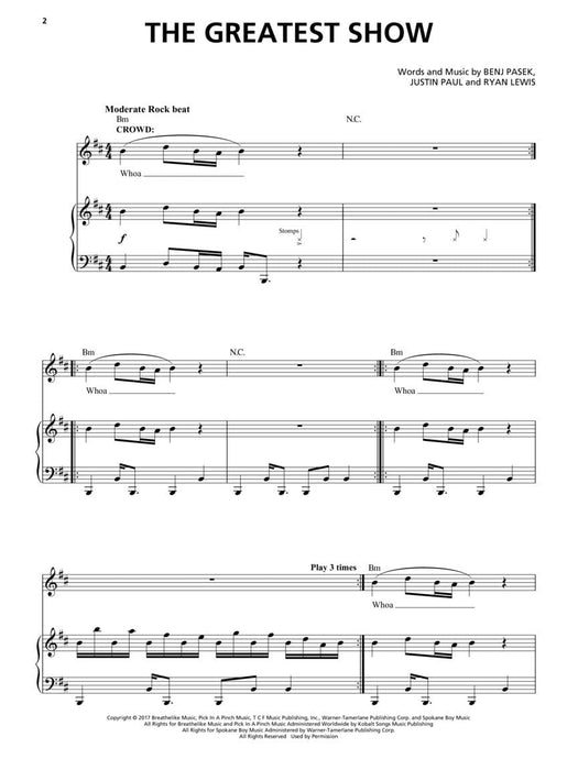 The Greatest Showman - Vocal Selections Vocal Line with Piano Accompaniment 鋼琴 伴奏 | 小雅音樂 Hsiaoya Music