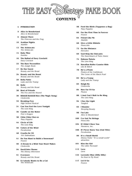 The Easy Disney Fake Book - 2nd Edition 100 Songs in the Key of C 費克 | 小雅音樂 Hsiaoya Music