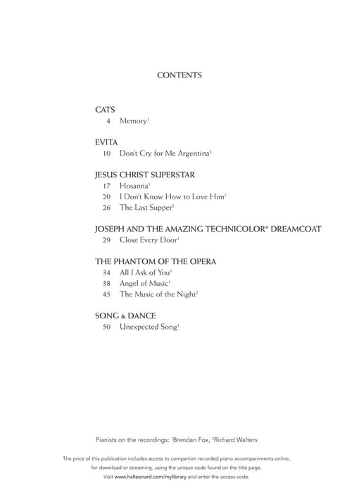 Andrew Lloyd Webber for Classical Players - Cello and Piano With online audio of piano accompaniments 古典 大提琴 鋼琴 伴奏 | 小雅音樂 Hsiaoya Music