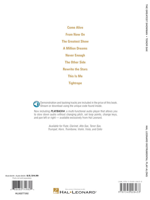 The Greatest Showman Instrumental Play-Along Series for Tenor Sax | 小雅音樂 Hsiaoya Music