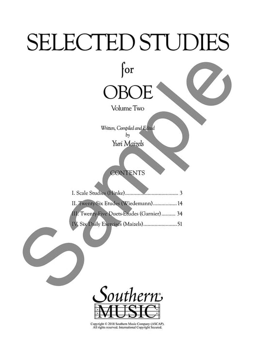 Selected Studies for Oboe - Volume 2 雙簧管 | 小雅音樂 Hsiaoya Music