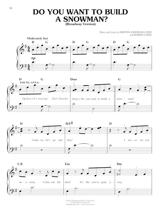 Disney's Frozen - The Broadway Musical Easy Piano Selections 百老匯 鋼琴 | 小雅音樂 Hsiaoya Music