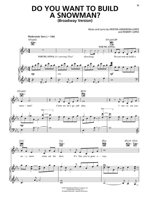 Disney's Frozen - The Broadway Musical Piano/Vocal Selections 百老匯 鋼琴 | 小雅音樂 Hsiaoya Music