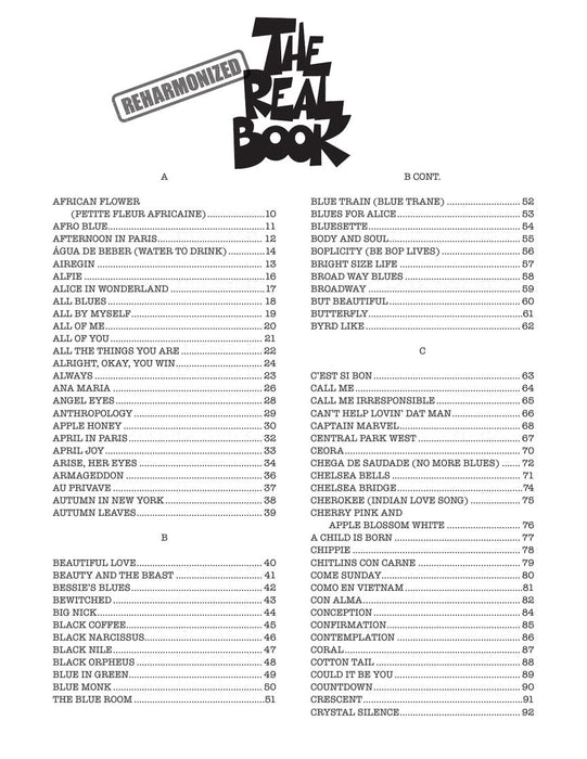 The Reharmonized Real Book - Volume 1: C Instruments Arranged by Jack Grassel | 小雅音樂 Hsiaoya Music