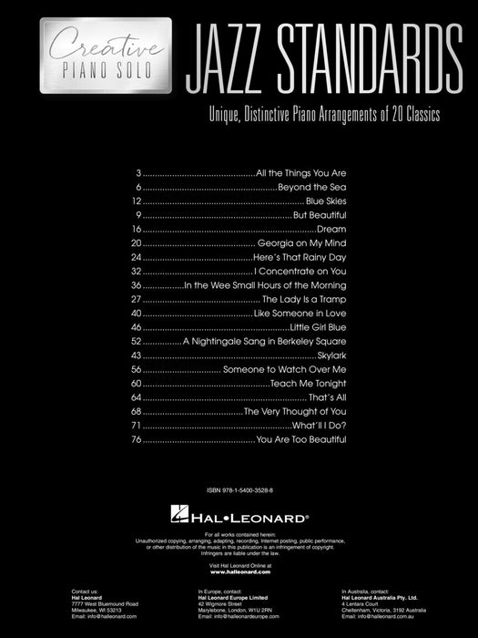 Jazz Standards - Creative Piano Solo 爵士音樂 鋼琴 獨奏 | 小雅音樂 Hsiaoya Music