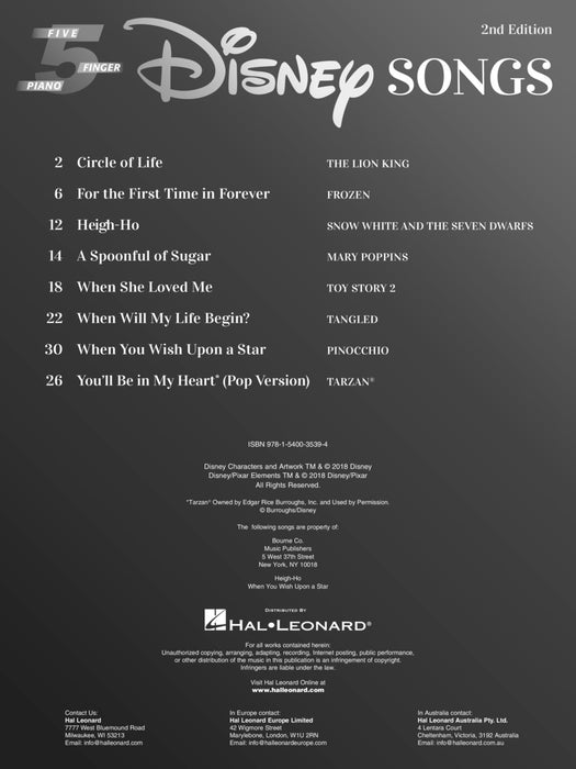 Disney Songs - 2nd Edition | 小雅音樂 Hsiaoya Music