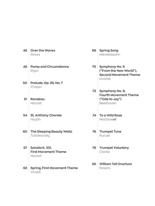 Classical Themes - Instant Piano Songs Simple Sheet Music + Audio Play-Along 古典 鋼琴 | 小雅音樂 Hsiaoya Music