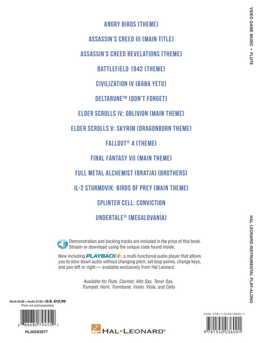 Video Game Music for Flute Instrumental Play-Along® Series 長笛 | 小雅音樂 Hsiaoya Music