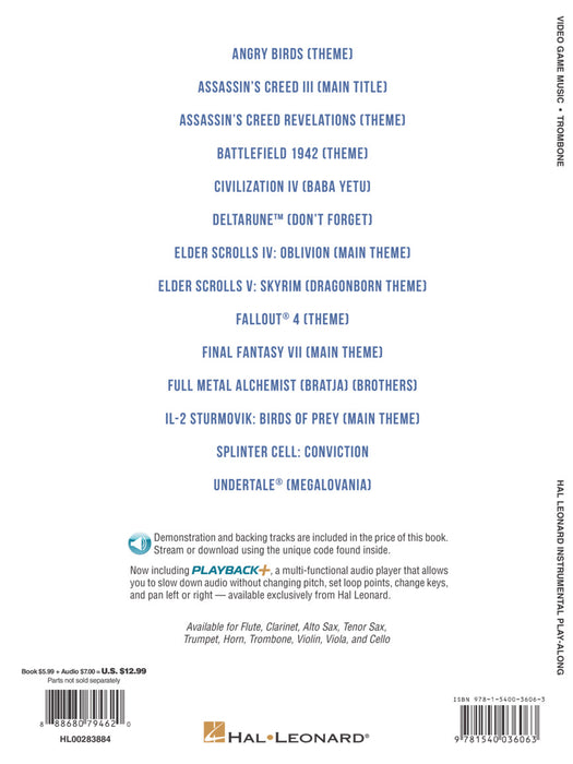 Video Game Music for Trombone Instrumental Play-Along® Series 長號 | 小雅音樂 Hsiaoya Music