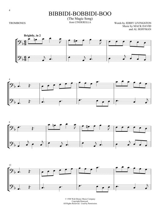 Disney Songs for Two Trombones Easy Instrumental Duets 長號 二重奏 | 小雅音樂 Hsiaoya Music