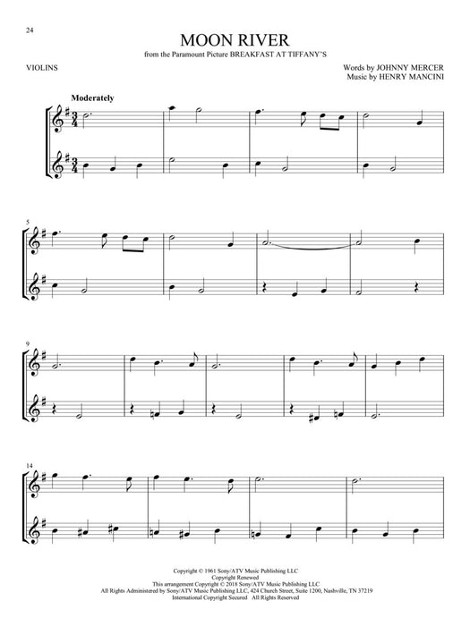 Movie Songs for Two Violins Easy Instrumental Duets 小提琴 二重奏 | 小雅音樂 Hsiaoya Music