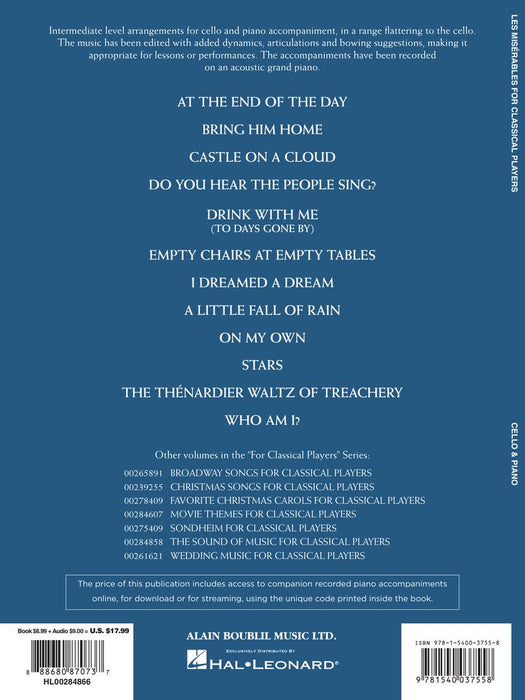 Les Misérables for Classical Players Cello and Piano with Online Accompaniments 古典 大提琴 鋼琴 伴奏 | 小雅音樂 Hsiaoya Music