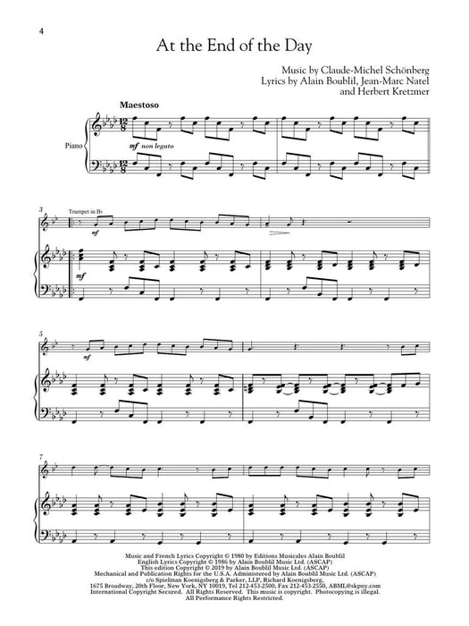 Les Misérables for Classical Players Trumpet and Piano with Online Accompaniments 古典 小號 鋼琴 伴奏 | 小雅音樂 Hsiaoya Music