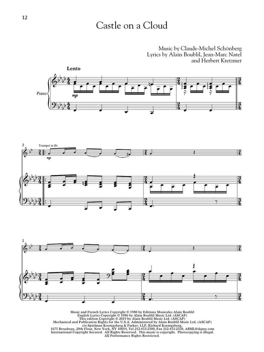 Les Misérables for Classical Players Trumpet and Piano with Online Accompaniments 古典 小號 鋼琴 伴奏 | 小雅音樂 Hsiaoya Music