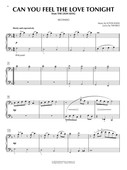 Favorite Disney Songs for Piano Duet 1 Piano, 4 Hands / Early Intermediate 四手聯彈 鋼琴 | 小雅音樂 Hsiaoya Music