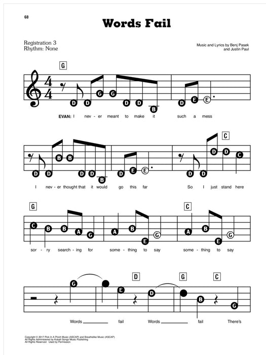 Dear Evan Hansen E-Z Play Today #102 | 小雅音樂 Hsiaoya Music