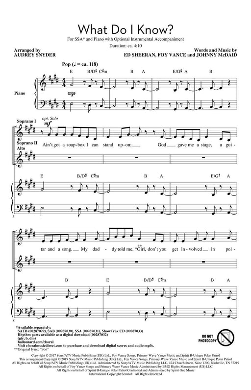 What Do I Know? | 小雅音樂 Hsiaoya Music