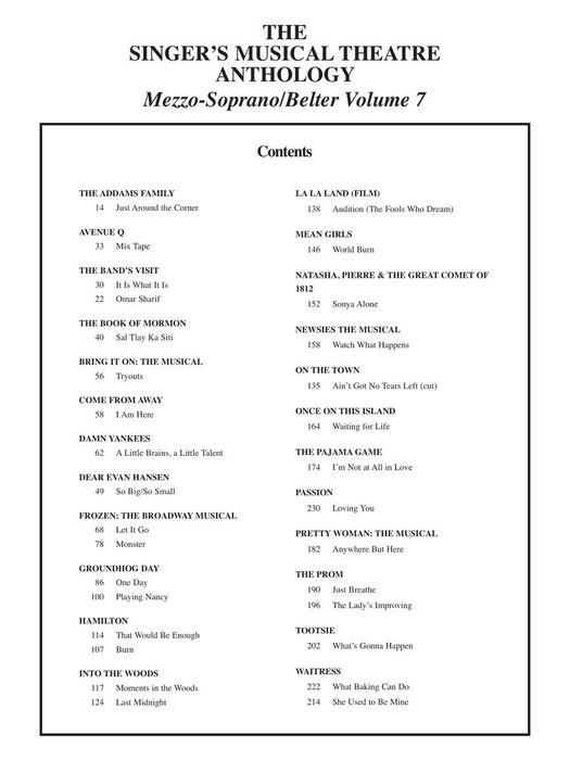 Singer's Musical Theatre Anthology - Volume 7 Mezzo-Soprano/Belter Book Only 次女高音 | 小雅音樂 Hsiaoya Music