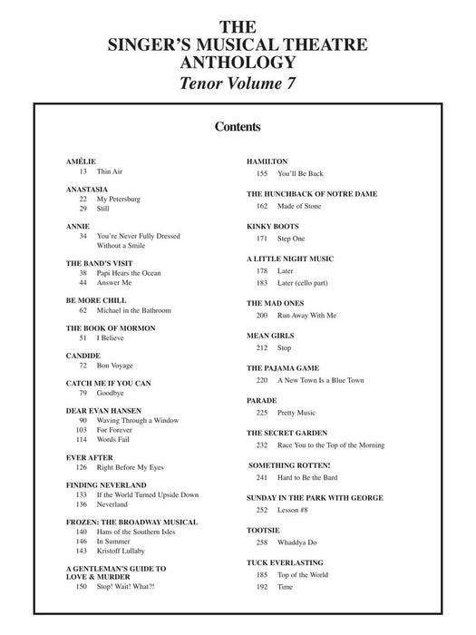 The Singer's Musical Theatre Anthology - Volume 7 Tenor Book | 小雅音樂 Hsiaoya Music