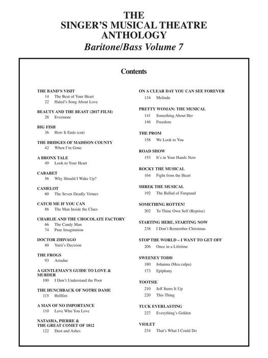 Singer's Musical Theatre Anthology - Volume 7 Baritone/Bass Book Only | 小雅音樂 Hsiaoya Music