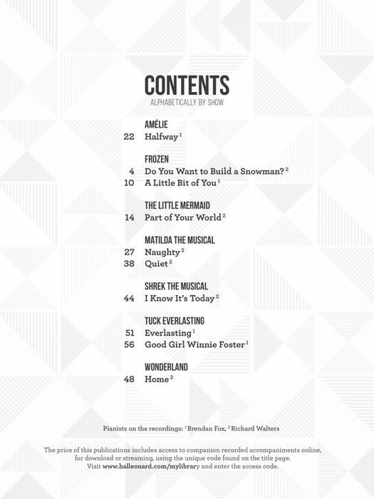 Girls' Songs from 21st Century Musicals 10 Songs from Shows Since 2000 | 小雅音樂 Hsiaoya Music