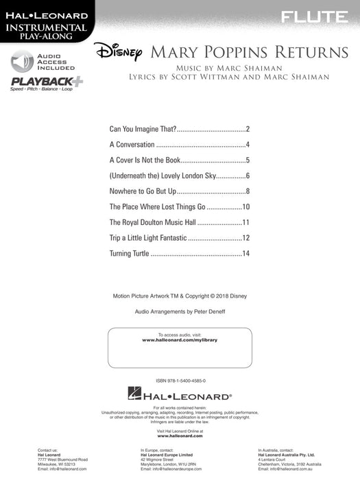 Mary Poppins Returns for Flute Instrumental Play-Along® Series 長笛 | 小雅音樂 Hsiaoya Music