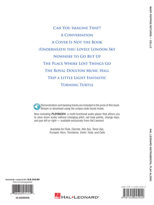 Mary Poppins Returns for Cello Instrumental Play-Along® Series 大提琴 | 小雅音樂 Hsiaoya Music